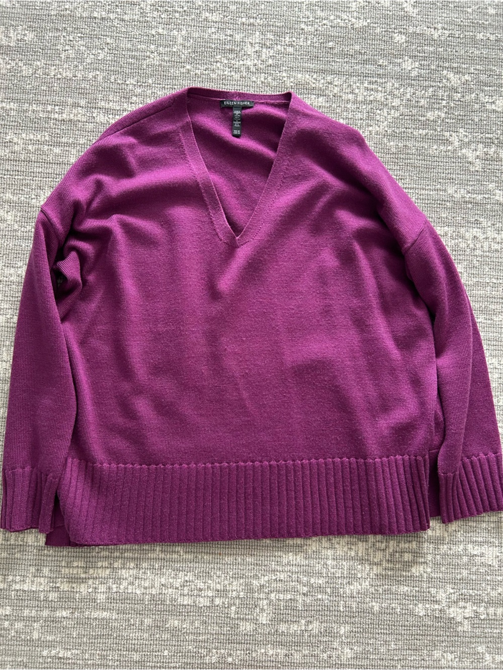Eileen Fisher V-Neck Sweater - Magenta